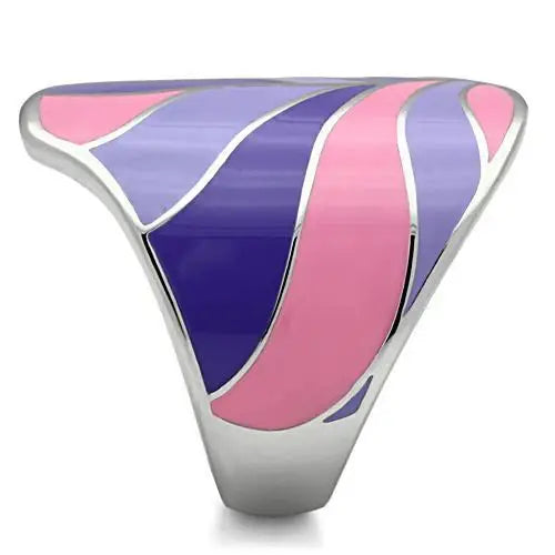 TK256 - High polished (no plating) Stainless Steel Ring with No Stone - Alamode - Flyclothing LLC