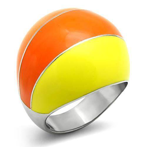TK257 - High polished (no plating) Stainless Steel Ring with No Stone - Alamode - Flyclothing LLC