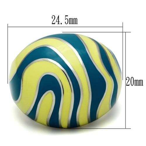 TK258 - High polished (no plating) Stainless Steel Ring with No Stone - Alamode - Flyclothing LLC