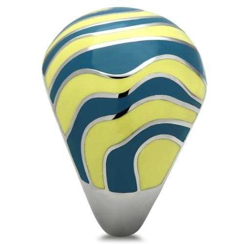 TK258 - High polished (no plating) Stainless Steel Ring with No Stone - Alamode - Flyclothing LLC