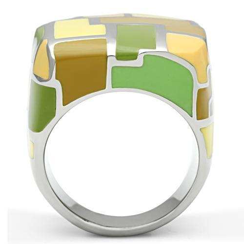 TK259 - High polished (no plating) Stainless Steel Ring with No Stone - Alamode - Flyclothing LLC