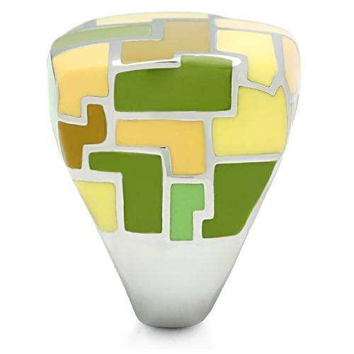 TK259 - High polished (no plating) Stainless Steel Ring with No Stone - Alamode - Flyclothing LLC