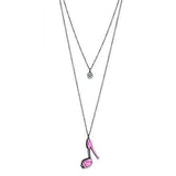 TK2703 - IP Light Black (IP Gun) Stainless Steel Chain Pendant with Top Grade Crystal in Clear - Alamode - Flyclothing LLC