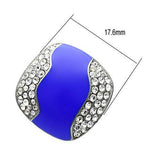 TK278 - High polished (no plating) Stainless Steel Earrings with Top Grade Crystal in Clear - Alamode - Flyclothing LLC