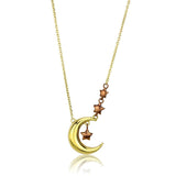 TK2796 - IP Gold & IP Light Brown (IP Light coffee) Stainless Steel Necklace with No Stone - Alamode
