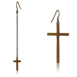 TK2815 - IP Coffee light Stainless Steel Earrings with No Stone - Alamode - Flyclothing LLC