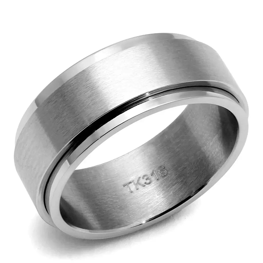 TK2919 - High polished (no plating) Stainless Steel Ring with No Stone - Alamode - Flyclothing LLC