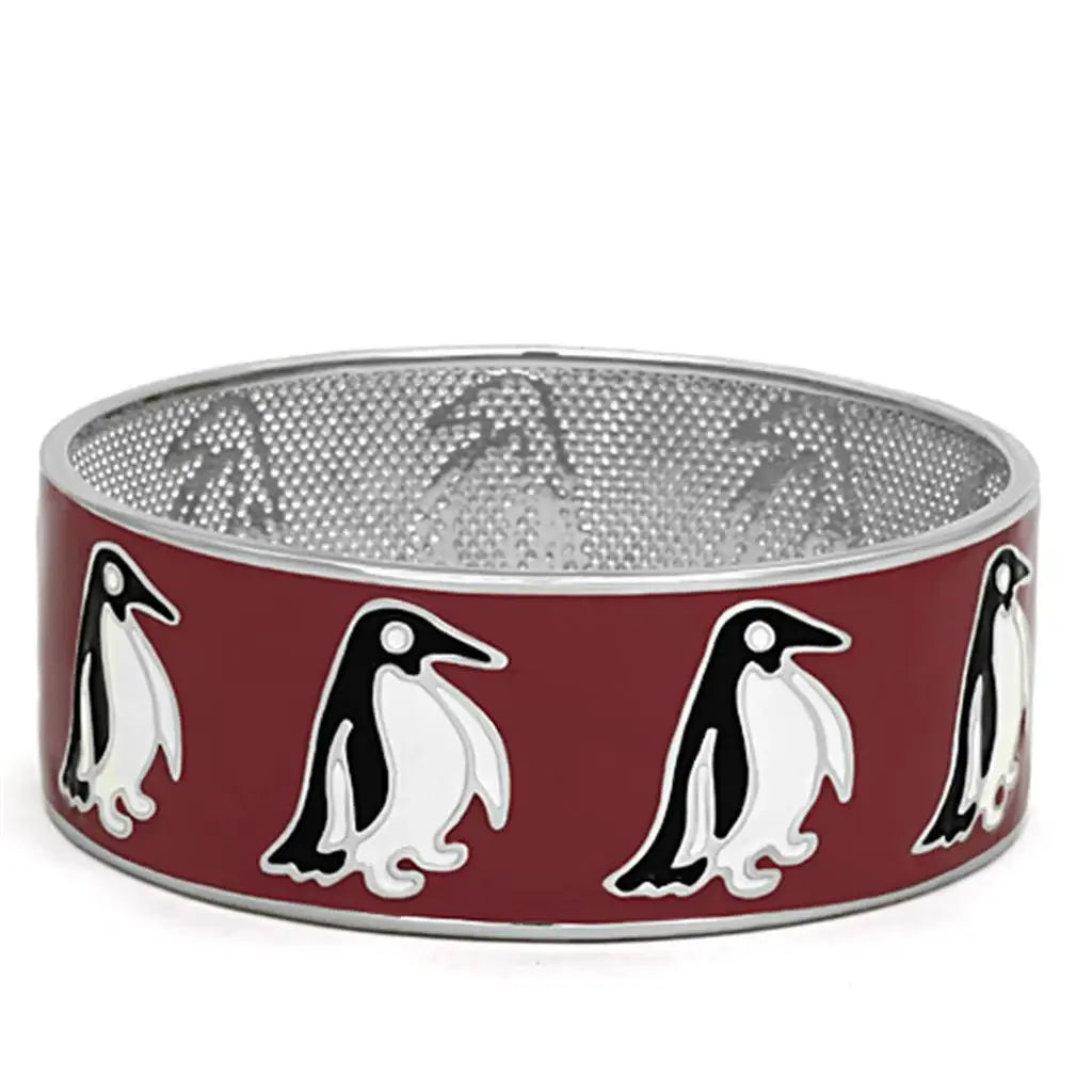 TK292 - High polished (no plating) Stainless Steel Bangle with No Stone - Alamode - Flyclothing LLC