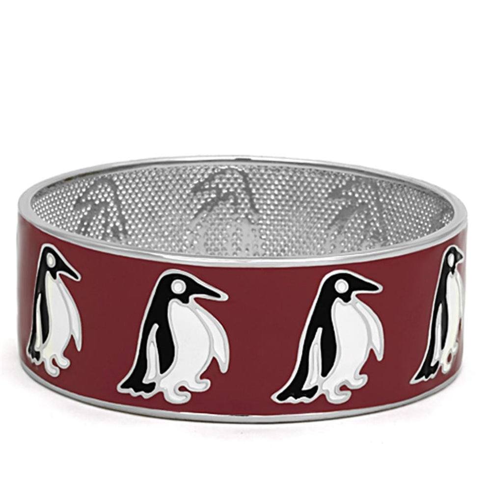 TK292 - High polished (no plating) Stainless Steel Bangle with No Stone - Alamode