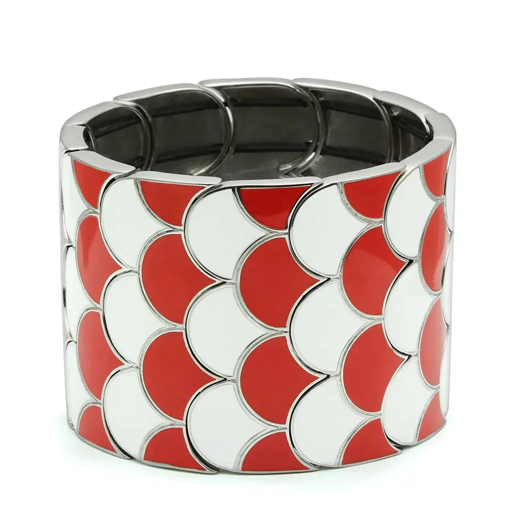 TK296 - High polished (no plating) Stainless Steel Bracelet with No Stone - Alamode - Flyclothing LLC