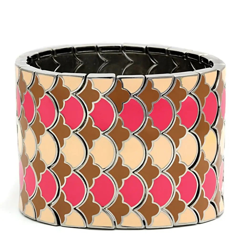 TK297 - High polished (no plating) Stainless Steel Bracelet with No Stone - Alamode - Flyclothing LLC