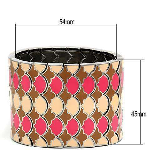 TK297 - High polished (no plating) Stainless Steel Bracelet with No Stone - Alamode - Flyclothing LLC