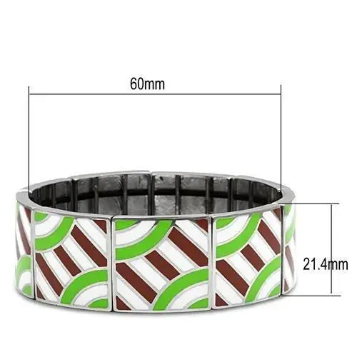 TK298 - High polished (no plating) Stainless Steel Bracelet with No Stone - Alamode - Flyclothing LLC
