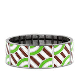 TK298 - High polished (no plating) Stainless Steel Bracelet with No Stone - Alamode - Flyclothing LLC