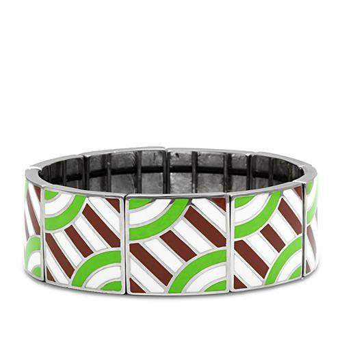 TK298 - High polished (no plating) Stainless Steel Bracelet with No Stone - Alamode - Flyclothing LLC