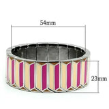 TK299 - High polished (no plating) Stainless Steel Bracelet with No Stone - Alamode - Flyclothing LLC