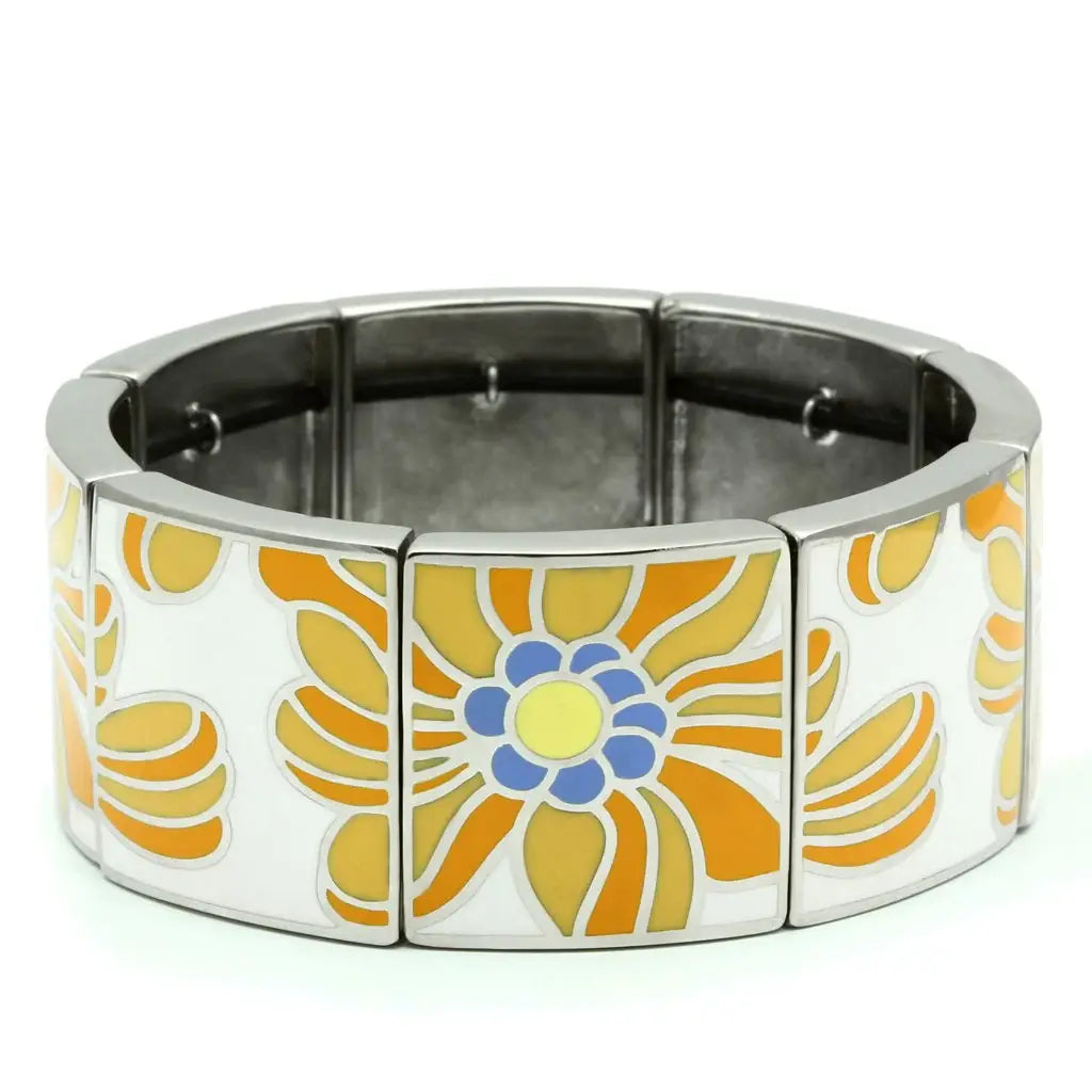 TK300 - High polished (no plating) Stainless Steel Bracelet with No Stone - Alamode - Flyclothing LLC