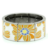 TK300 - High polished (no plating) Stainless Steel Bracelet with No Stone - Alamode - Flyclothing LLC