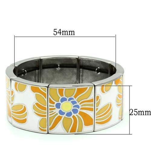 TK300 - High polished (no plating) Stainless Steel Bracelet with No Stone - Alamode - Flyclothing LLC