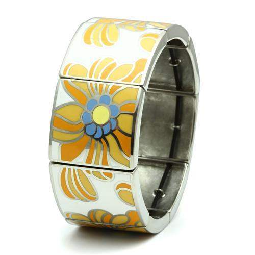 TK300 - High polished (no plating) Stainless Steel Bracelet with No Stone - Alamode - Flyclothing LLC