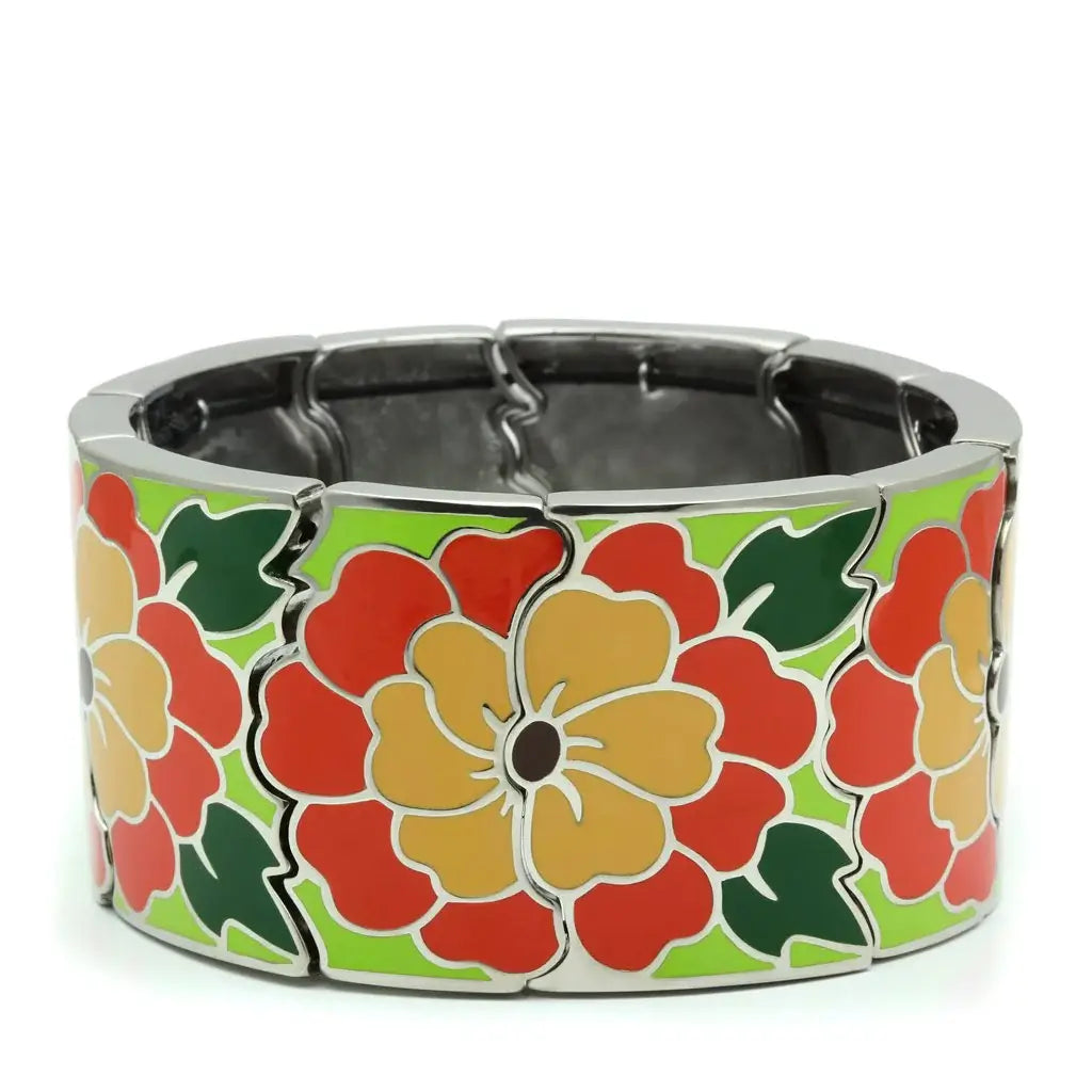 TK301 - High polished (no plating) Stainless Steel Bracelet with No Stone - Alamode - Flyclothing LLC