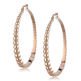 TK3068 - IP Rose Gold(Ion Plating) Stainless Steel Earrings with No Stone