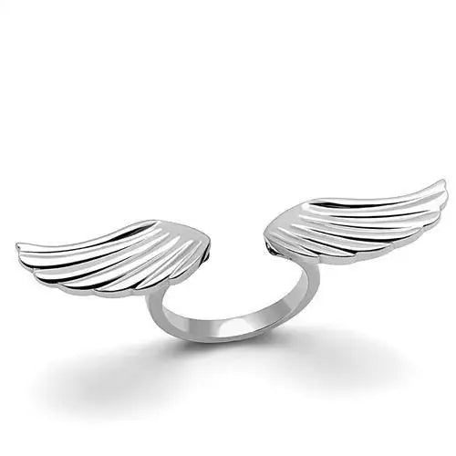 TK3145 - High polished (no plating) Stainless Steel Ring with No Stone - Alamode - Flyclothing LLC