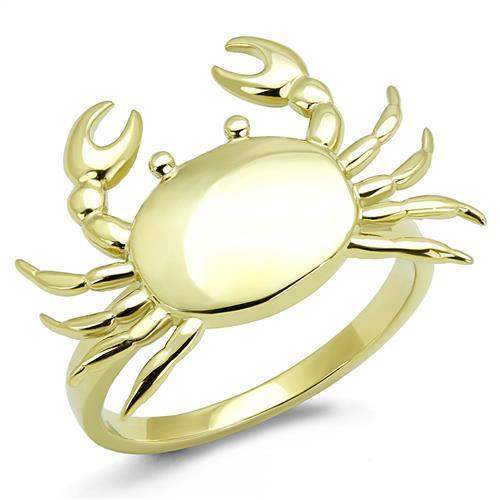 TK3199 - IP Gold(Ion Plating) Stainless Steel Ring with No Stone - Alamode - Flyclothing LLC