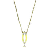 TK3285 - IP Gold(Ion Plating) Stainless Steel Necklace with Top Grade Crystal in Clear - Alamode - Flyclothing LLC