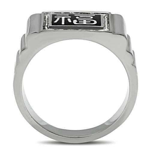 TK329 - High polished (no plating) Stainless Steel Ring with Top Grade Crystal in Clear - Alamode - Flyclothing LLC