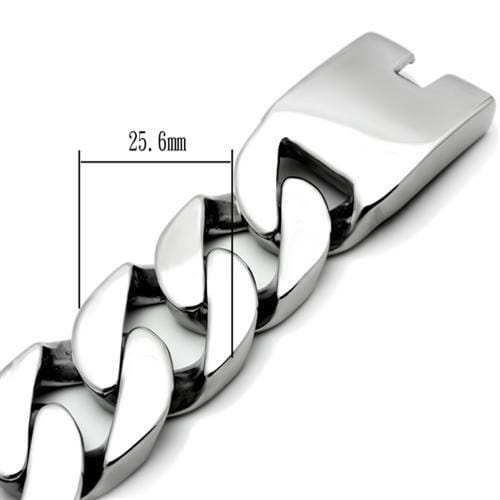 TK338 - High polished (no plating) Stainless Steel Bracelet with No Stone - Alamode - Flyclothing LLC
