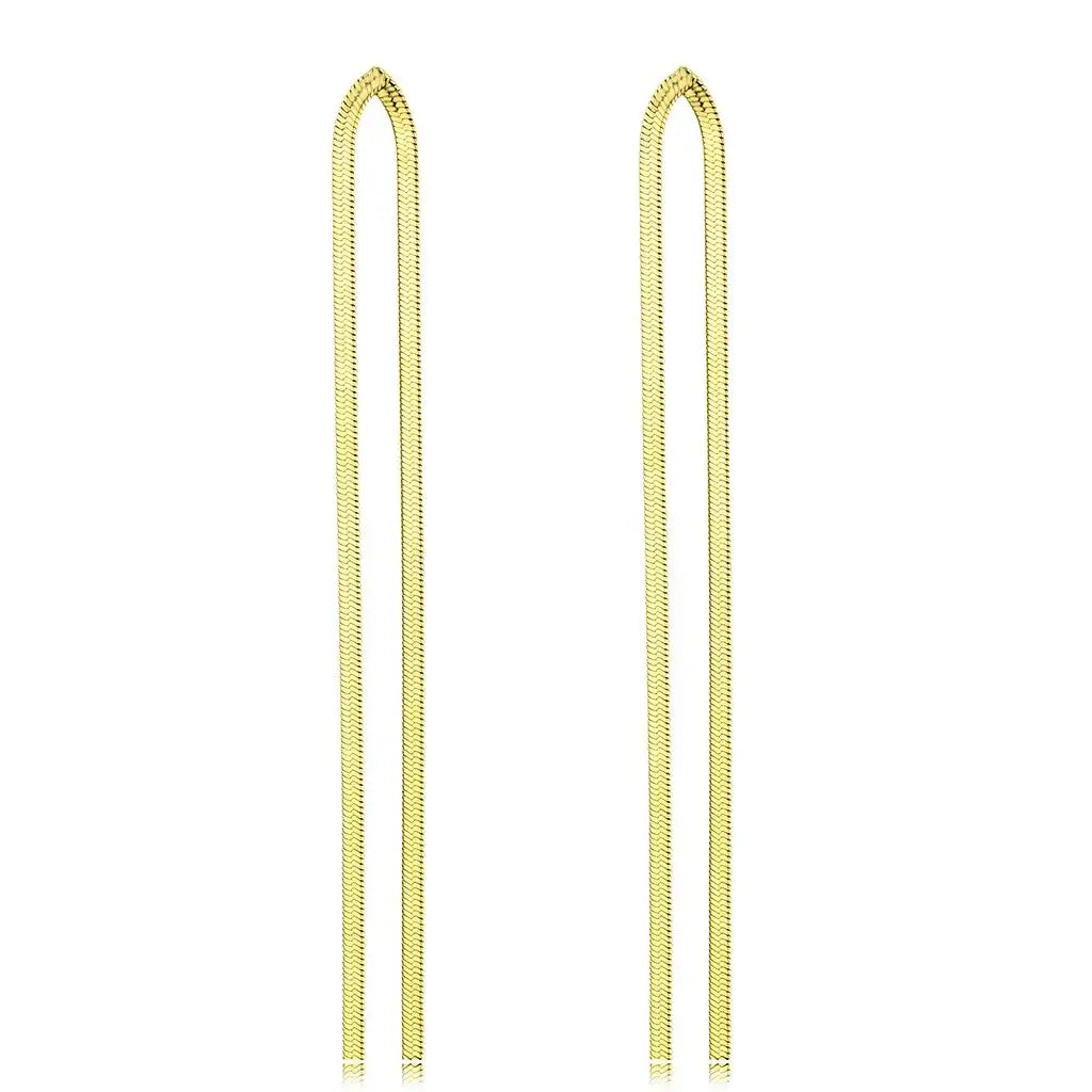 TK3531 - IP Gold(Ion Plating) Stainless Steel Earrings with No Stone - Alamode - Flyclothing LLC