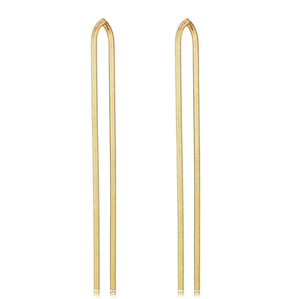 TK3532 - IP Rose Gold(Ion Plating) Stainless Steel Earrings with No Stone - Alamode - Flyclothing LLC