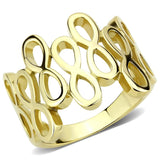 TK3569 - IP Gold(Ion Plating) Stainless Steel Ring with No Stone - Alamode