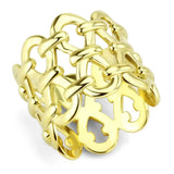 TK3716 - IP Gold(Ion Plating) Stainless Steel Ring with No Stone - Alamode - Flyclothing LLC