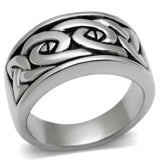 TK381 - High polished (no plating) Stainless Steel Ring with No Stone - Alamode