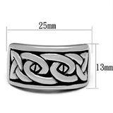 TK381 - High polished (no plating) Stainless Steel Ring with No Stone - Alamode - Flyclothing LLC