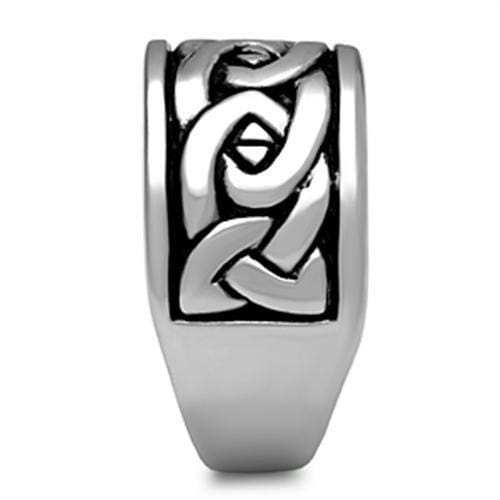 TK381 - High polished (no plating) Stainless Steel Ring with No Stone - Alamode - Flyclothing LLC