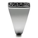 TK384 - High polished (no plating) Stainless Steel Ring with No Stone - Alamode