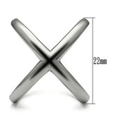 TK395 - High polished (no plating) Stainless Steel Ring with No Stone - Alamode - Flyclothing LLC