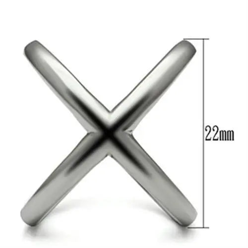 TK395 - High polished (no plating) Stainless Steel Ring with No Stone - Alamode - Flyclothing LLC