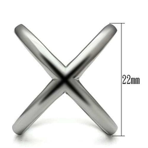 TK395 - High polished (no plating) Stainless Steel Ring with No Stone - Alamode - Flyclothing LLC