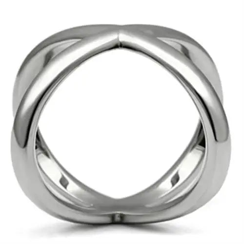 TK395 - High polished (no plating) Stainless Steel Ring with No Stone - Alamode - Flyclothing LLC