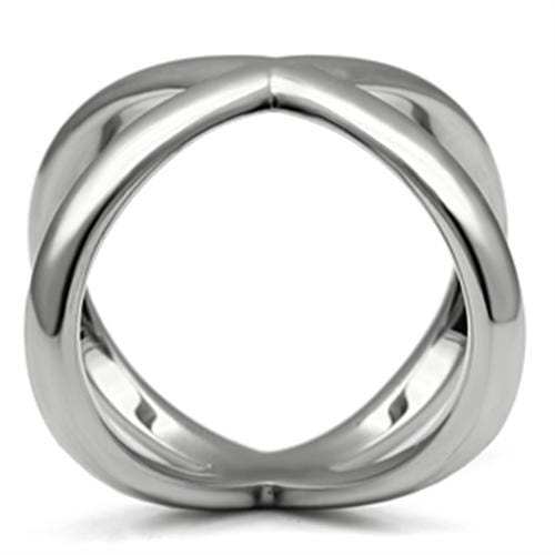 TK395 - High polished (no plating) Stainless Steel Ring with No Stone - Alamode - Flyclothing LLC