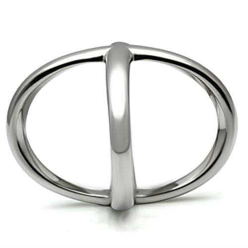 TK395 - High polished (no plating) Stainless Steel Ring with No Stone - Alamode - Flyclothing LLC