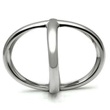 TK395 - High polished (no plating) Stainless Steel Ring with No Stone - Alamode