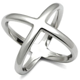 TK395 - High polished (no plating) Stainless Steel Ring with No Stone - Alamode