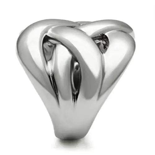 TK396 - High polished (no plating) Stainless Steel Ring with No Stone - Alamode - Flyclothing LLC