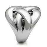TK396 - High polished (no plating) Stainless Steel Ring with No Stone - Alamode - Flyclothing LLC
