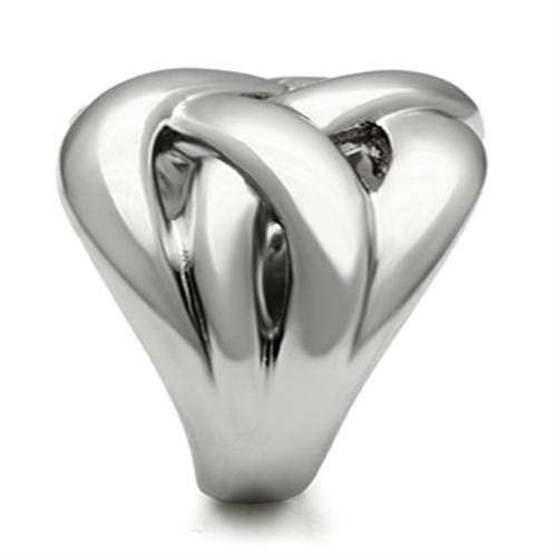 TK396 - High polished (no plating) Stainless Steel Ring with No Stone - Alamode - Flyclothing LLC